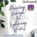 Lightning-themed Typography Painting Poster, Vibrant Glitch-style "Dancing Through The Lightning Strikes" Text Poster, Stylish Artistic Decor For_maomaolike.com