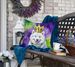 Samoyed King Of Mardi Gras Throw Pillow Machine Washable, Indoor Outdoor Decorative Pillow For Couch, Bed Or Patio, 18Hx18W_maomaolike.com