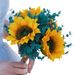 Festive & Party Supplies Eucalyptus Simulation Bouquet Wedding Bride Sunflower Bouquet Pastoral Style Outdoor Shooting Props Decoration Bouquet_maomaolike.com