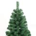 8ft Artificial Christmas Tree Full Natural Spruce PVC Fir Tree Foldable Metal Stand Unlit Green_maomaolike.com