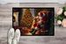 Golden Retriever And Santa Claus Doormat Front Door Mat Indoor Outdoor Rugs For Entryway, Non Slip Washable Low Pile, 24H X 36W_maomaolike.com