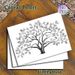 Fingerprint Tree Painting Poster, Minimalist Black & White Line Art Poster, Unique Fingerprint-leaf Tree Design, Suitable For Living Room, Office And_maomaolike.com