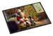 Wirehaired Pointing Griffon And Santa Claus Doormat Front Door Mat Indoor Outdoor Rugs For Entryway, Non Slip Washable Low Pile, 24H X 36W_maomaolike.com