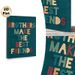 Brother Friendship Quote Painting Poster, Vintage Color-blocked Typography Poster, Warm Heartfelt Message, Ideal For Bedroom And Living Room Wall_maomaolike.com