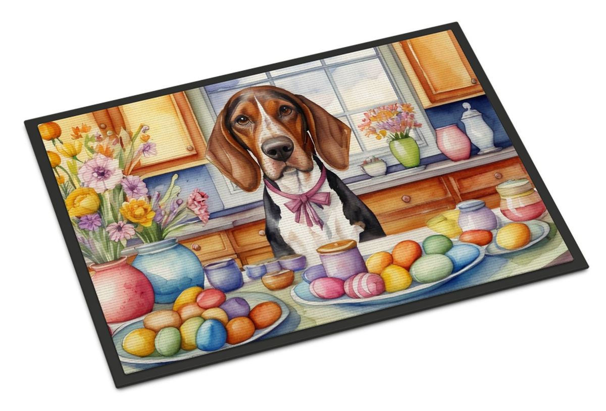 Decorating Easter American English Coonhound Doormat Front Door Mat Indoor Outdoor Rugs For Entryway, Non Slip Washable Low Pile, 24H X 36W_maomaolike.com
