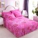 Thickened Quilted Skirt Style Dust Single Piece Skin-Friendly 1.2m 1.68m Sheet Lace Edge Protective Bed Cover_maomaolike.com