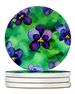 Wisconsin Wood Violets In Watercolor Large Sandstone Coasters Pack Of 4 Absorbent Round Coasters Decor Gifts For Men Or Women, 4 In, Multicolor_maomaolike.com
