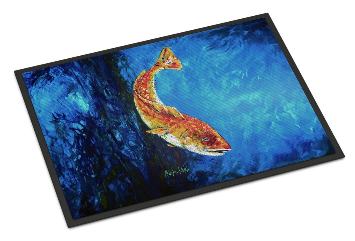 Katy Red Red Fish Doormat Front Door Mat Indoor Outdoor Rugs For Entryway, Non Slip Washable Low Pile, 24H X 36W_maomaolike.com
