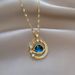 Stainless Steel Clavicle Chain Exquisite Starry Sky Planet Light Luxurious Temperament Gorgeous Necklace Star And Moon_maomaolike.com