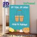 Chai (Indian Tea) Themed Painting Poster, Vibrant Cartoon-style Poster, Warm Cozy Design Featuring Chai Glasses, Cookies And Lemon Slices, Suitable_maomaolike.com