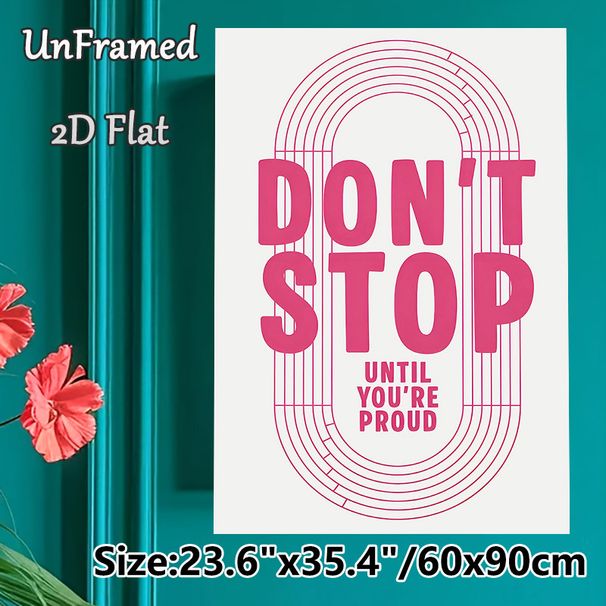 Motivational Quote Painting Poster, Vibrant Pink Minimalist Typographic Poster, Inspirational Encouraging Message To Boost Motivation, Ideal For Home_maomaolike.com