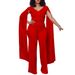 women's fashion solid color ribbon splicing short top wide-leg pants dress suit women_maomaolike.com