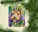 Lakeland Terrier King Of Mardi Gras Porcelain Ornament Christmas Tree Hanging Decorations For Home Christmas Holiday, Rectangle, Gift, Multicolor_maomaolike.com