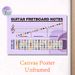 Guitar Fretboard Notes Painting Poster, Color-coded Educational Music Chart Poster, Practical Reference For Learning Guitar Fretboard Notes Ideal For_maomaolike.com