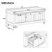 Classic Storage Bench With Cushioned Seat And Three Drawers For Entryway And Living Room_maomaolike.com