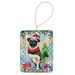 Pug Christmas Porcelain Ornament Christmas Tree Hanging Decorations For Home Christmas Holiday, Rectangle, Gift, Multicolor_maomaolike.com