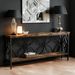2-Tier Console Table, Industrial Sofa Table Behind Couch_maomaolike.com