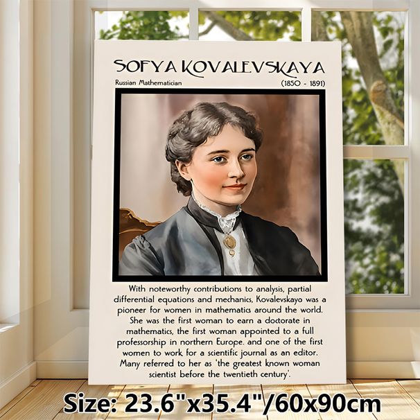 Sofya Kovalevskaya Portrait Painting Poster, Vintage-style Portrait Of Pioneering Russian Mathematician Poster, Informative Educational Decor Suitable_maomaolike.com