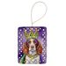 Welsh Springer Spaniel King Of Mardi Gras Porcelain Ornament Christmas Tree Hanging Decorations For Home Christmas Holiday, Rectangle, Gift, Multicolor_maomaolike.com