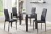 Modern Black Metal Side Chairs Set Of 2 With Leather Upholstery For Dining Room_maomaolike.com