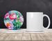 Peonies In Watercolor Large Sandstone Coasters Pack Of 4 Absorbent Round Coasters Decor Gifts For Men Or Women, 4 In, Multicolor_maomaolike.com