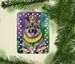 Norwegian Elkhound King Of Mardi Gras Porcelain Ornament Christmas Tree Hanging Decorations For Home Christmas Holiday, Rectangle, Gift, Multicolor_maomaolike.com