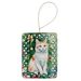 Turkish Van Cat By The Christmas Tree Porcelain Ornament Christmas Tree Hanging Decorations For Home Christmas Holiday, Rectangle, Gift, Multicolor_maomaolike.com