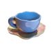 Creative ceramic hand-pinch coffee hand-painted cup and saucer set_maomaolike.com
