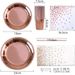 Elegant Rose Gold Party Tableware Set - 7" 9" Disposable Plates, Cups, Cutlery, Napkins Tablecloth For Birthdays,_maomaolike.com