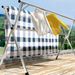SOGA 2.0m Portable Standing Clothes Drying Rack Foldable Space-Saving Laundry Holder 3 Poles_maomaolike.com