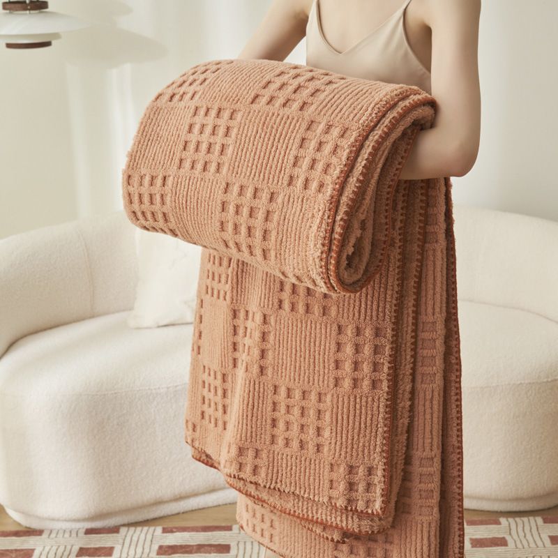Class A Waffle Knit Baby Fleece Blanket - Thick & Soft Milk Velvet Throw For Nap Bed Sofa (Multi-Purpose Ultra-Cozy Machine Washable)_maomaolike.com