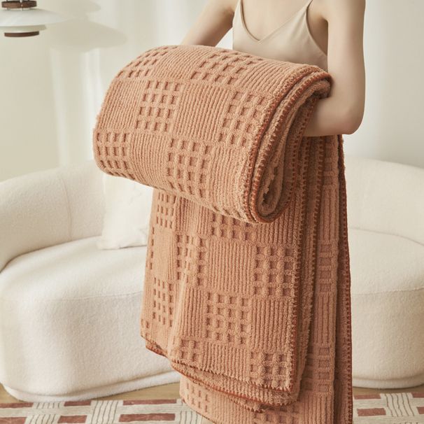 Class A Waffle Knit Baby Fleece Blanket - Thick & Soft Milk Velvet Throw For Nap Bed Sofa (Multi-Purpose Ultra-Cozy Machine Washable)_maomaolike.com