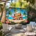 Tropical Hawaii Happy Birthday Banner - 2D Flat Polyester Backdrop, Wall Hanging Photo Props, Party Decor_maomaolike.com