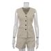 Women's Clothing ins style cotton and linen suit sleeveless vest suit summer women's casual shorts two-piece set_maomaolike.com
