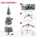 6' Tall Unlit Snow-Flocked Slim Artificial Christmas Tree With Realistic Branches And 492 Tips_maomaolike.com