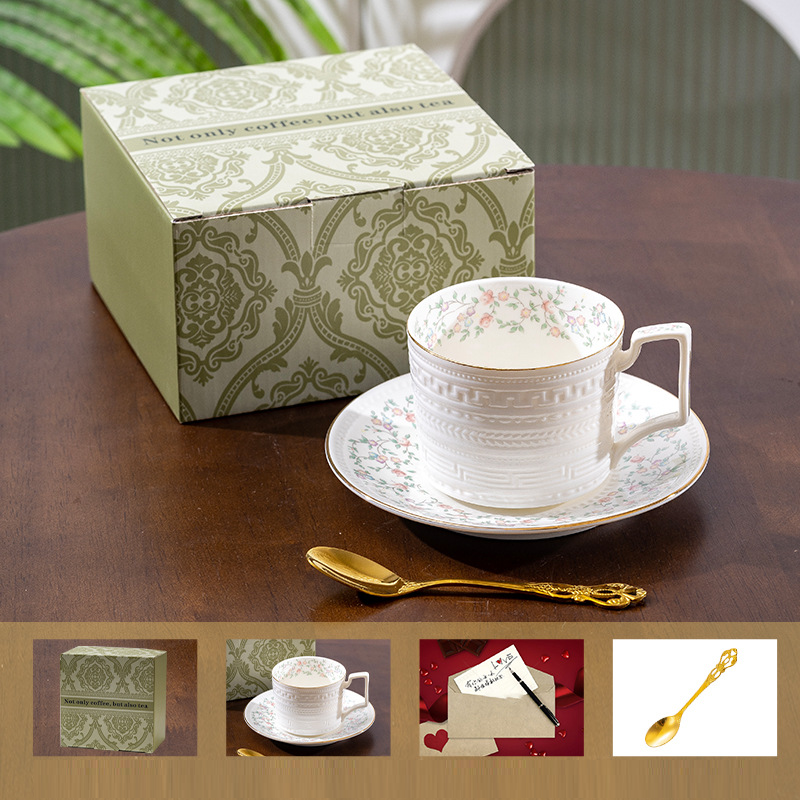 Vintage English Sweet Coffee Cup And Plate Set_maomaolike.com