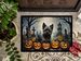 Cairn Terrier Spooky Halloween Doormat Front Door Mat Indoor Outdoor Rugs For Entryway, Non Slip Washable Low Pile, 24H X 36W_maomaolike.com
