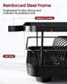 Sakugi Dish Drying Rack - Stainless Steel Dish Rack With Drainboard For Kitchen Counter And Sink, 15.6" D X 12" W X 5" H, Black_maomaolike.com