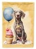 Weimaraner Happy Birthday House Flag Large Porch Sleeve Pole Decorative Outside Yard Banner Artwork Wall Hanging, Polyester, House Size, Multicolor_maomaolike.com