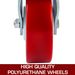 VEVOR Scaffolding Wheels Set Of 4, 8" - Scaffolding Casters Heavy Duty, 3200 Lbs Per Set - Locking Stem Casters With Brake, Red Polyurethane - Replacement For Scaffold, Shelves, Workbench_maomaolike.com