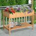 43x18x30in Raised Garden Bed With 8 Pockets And Shelf, Wooden Elevated Planter Box With Legs To Grow Herbs, Vegetables, And Flowers, Natural_maomaolike.com