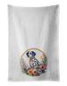 Dalmatian And Flowers Kitchen Towel Set Of 2 White Dish Towels Decorative Bathroom Hand Towel For Hand, Face, Hair, Yoga, Tea, Dishcloth, 19 X 28", White_maomaolike.com
