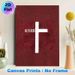 Christian Cross Painting Poster, Vintage Distressed White Cross With "ALL TO JESUS" Text Poster, Inspirational Religious Decor For Living Room, Prayer_maomaolike.com