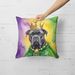 Cane Corso King Of Mardi Gras Throw Pillow Machine Washable, Indoor Outdoor Decorative Pillow For Couch, Bed Or Patio, 18Hx18W_maomaolike.com