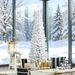 White 6' Artificial Pencil Christmas Tree With 390 Realistic Branch Tips And Plastic Stand_maomaolike.com