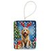 Goldendoodle Christmas Reindeer Porcelain Ornament Christmas Tree Hanging Decorations For Home Christmas Holiday, Rectangle, Gift, Multicolor_maomaolike.com