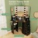 Corner Vanity Desk With 3-Color LED Lighted Mirror And Power Outlet_maomaolike.com