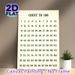 Count To 100 Painting Poster, Vintage-inspired Dark Green Number Chart Poster, Practical For Number Counting Learning, Suitable For Study Spaces And_maomaolike.com