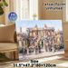 Victorian Manor Garden Painting Poster, Soft-toned Classic Oil Painting Poster, Floral-clad Stately Home With Elegant Period Figures, Brings Timeless_maomaolike.com