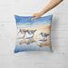 Sandpipers Throw Pillow Machine Washable, Indoor Outdoor Decorative Pillow For Couch, Bed Or Patio, 18Hx18W_maomaolike.com